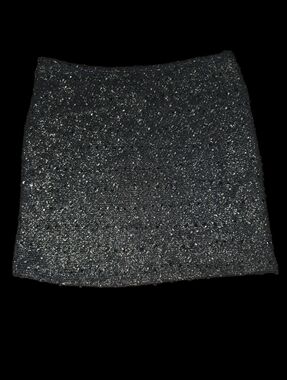 Wet Seal Black and Gold Sparkly Mini Pencil Skirt Cocktail S NWT